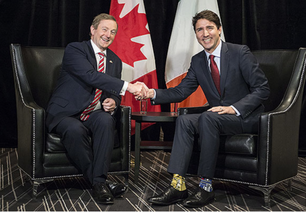Justin Trudeau and Enda Kenny