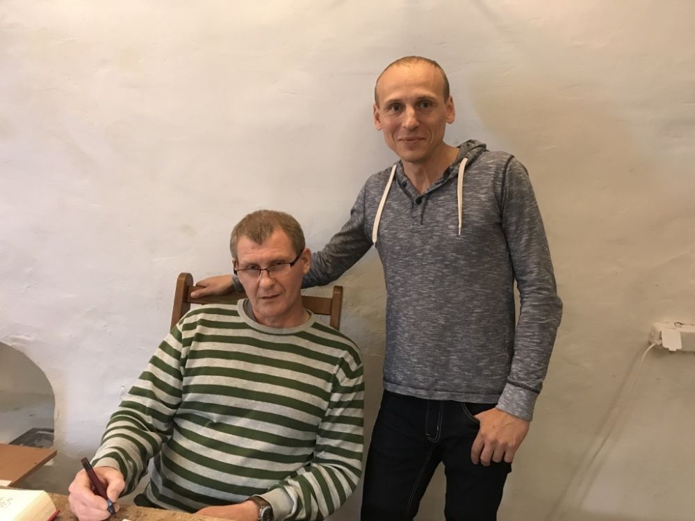 Алексей Бабушкин и художник Чернышов
